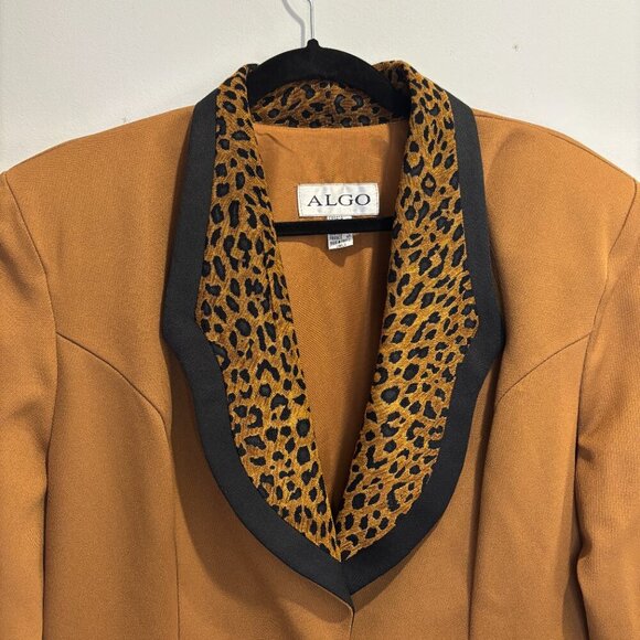 Vintage ALGO Leopard Trim Blazer - Picture 3 of 14